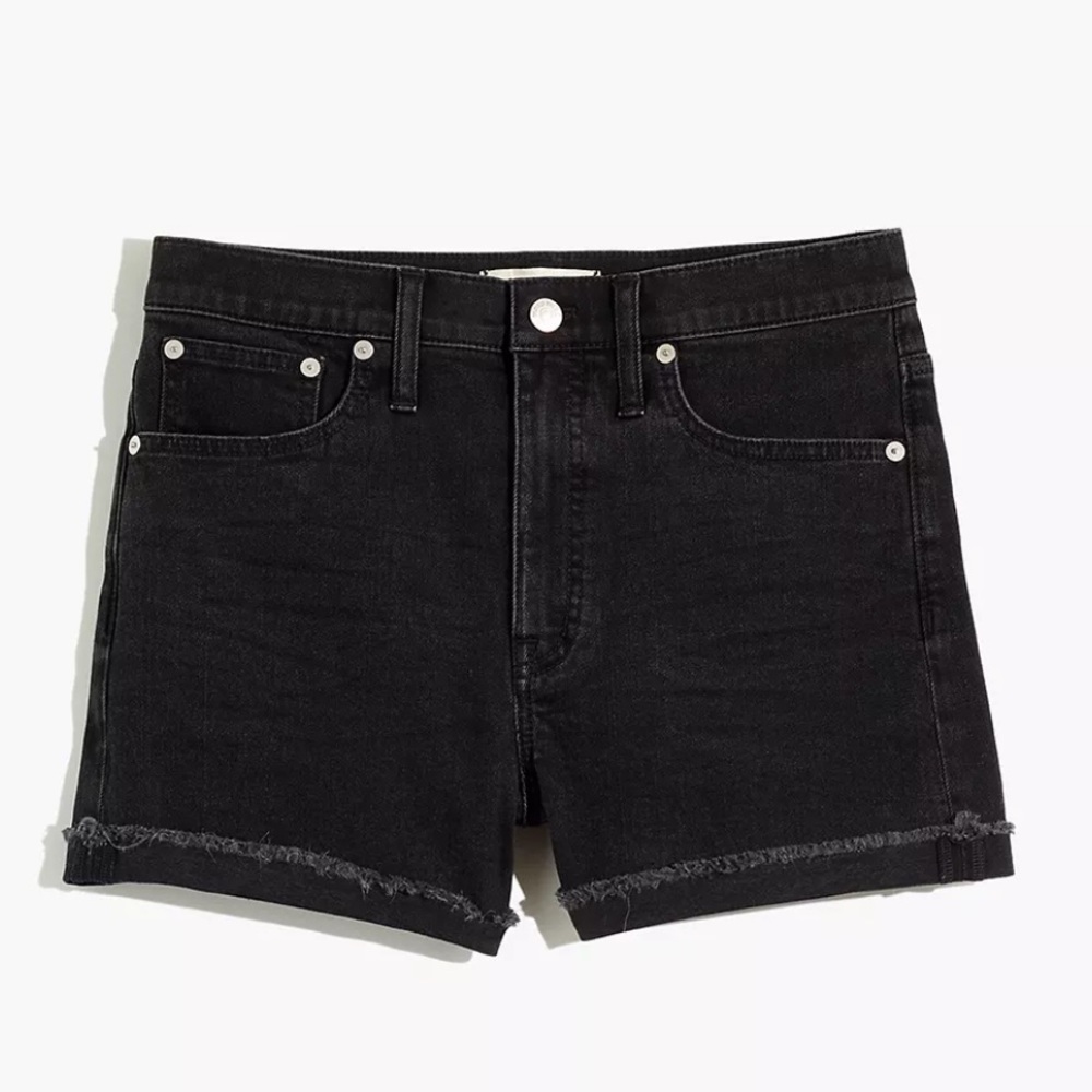 Madewell high rise denim shorts in lunar wash